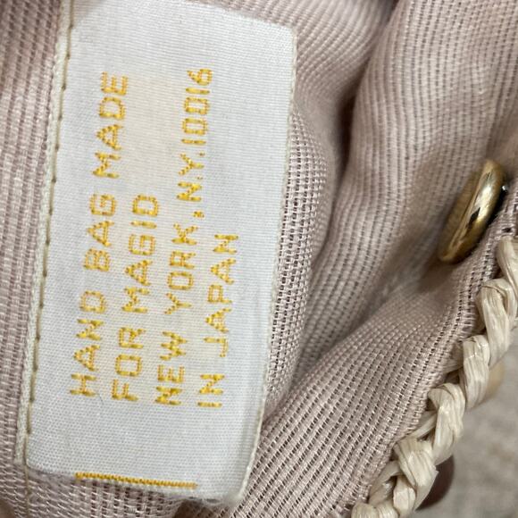 Vintage Macrame Woven Beaded Shoulder Bag Medium Festival - Picture 8 of 10